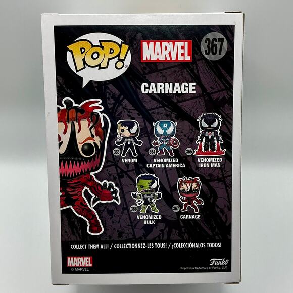 Carnage #367 – Marvel Venom Funko Pop (Visible box wear) - Picture 3 of 6